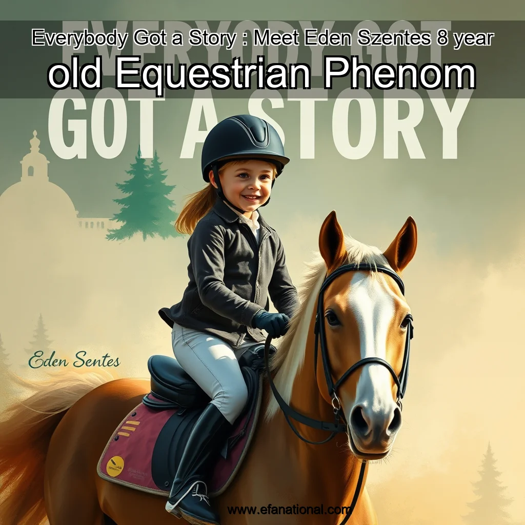 You are currently viewing Everybody Got a Story : Meet Eden Szentes  8  year  old Equestrian Phenom