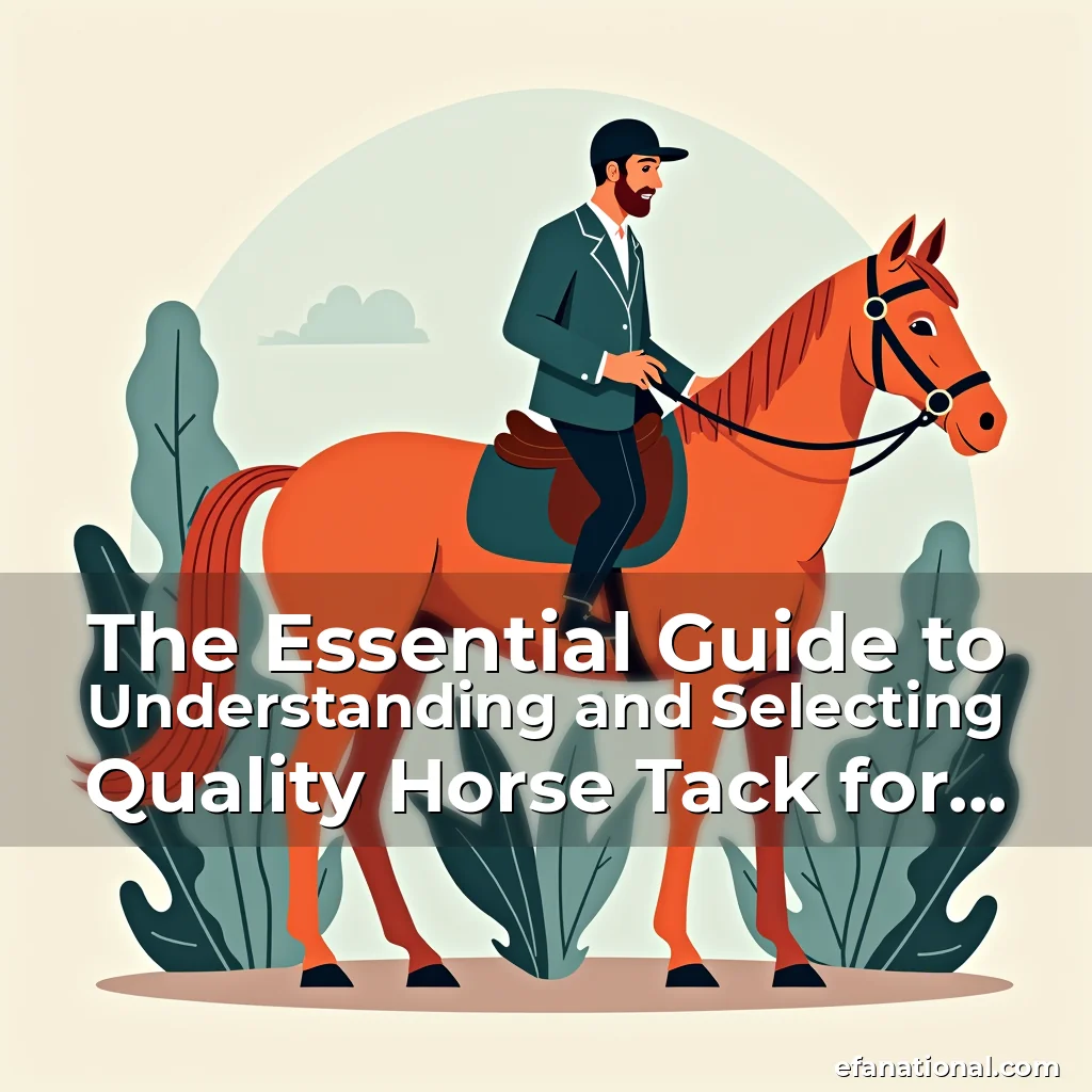 Read more about the article The Essential Guide to Understanding and Selecting Quality Horse Tack for Discerning Equestrians