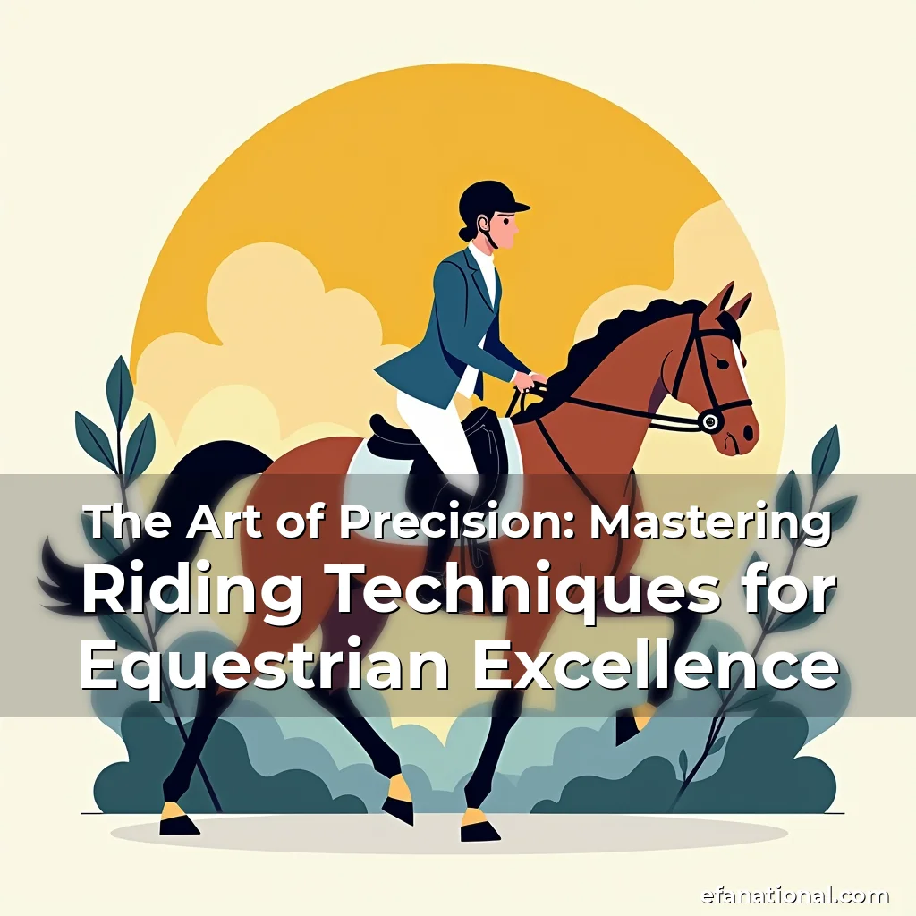 Artistic representation for The Art of Precision: Mastering Riding Techniques for Equestrian Excellence